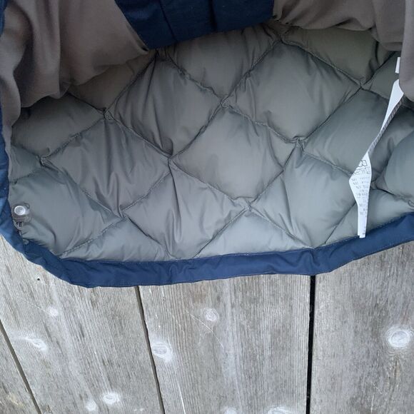 L.L. BEAN Jacket Sz SM Blue Baxter State Parka Goose Down Faux Fur Hood - Picture 11 of 16